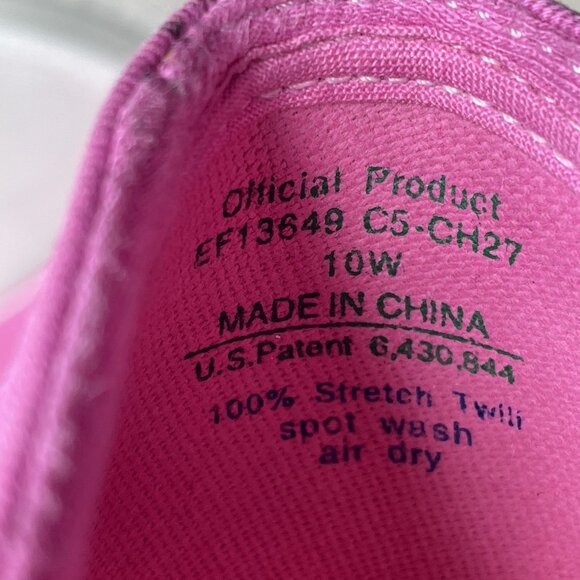 Keds Grasshoppers Shoes Womens 10W Pink Red Hat Society Slip On Wedge Heel - Picture 9 of 10